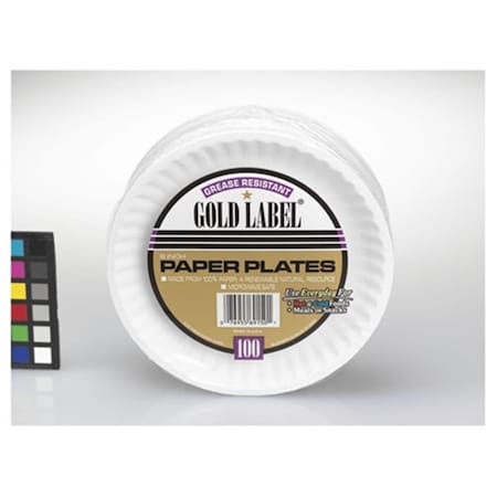 Ajm Packaging Ajm AJM CP6OAWH Coated Paper Plate Gold Label 6 in. AJM CP6OAWH